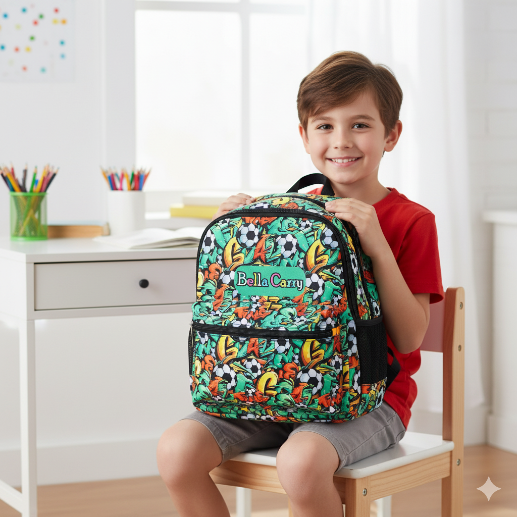 Bella Carry Premium Kids School Bag Backpack for Girls & Boys | Fun Printed, Durable, Water-Resistant | Primary/Nursery Class Bag | 22L Capacity