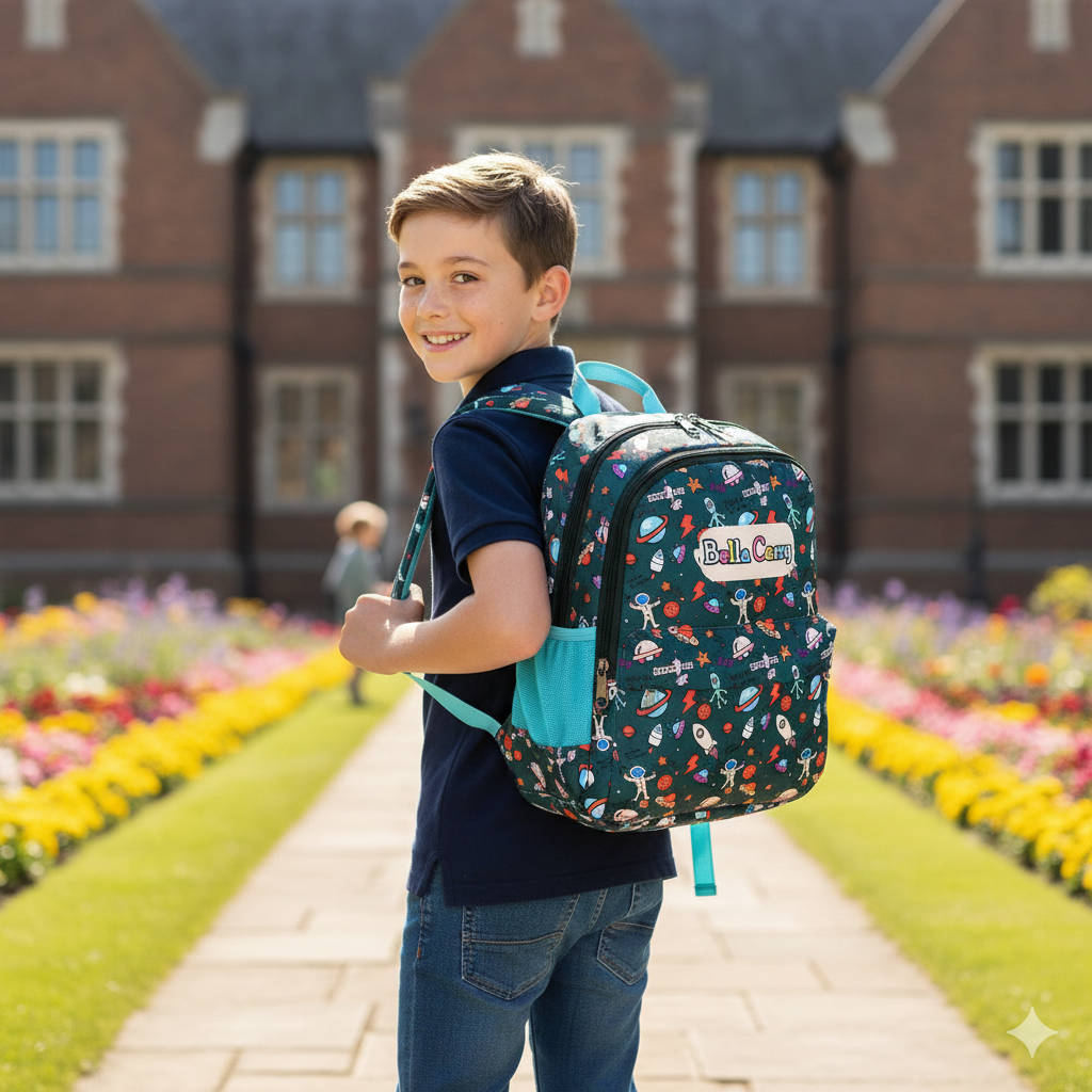 Bella Carry Premium Kids School Bag Backpack for Girls & Boys | Fun Printed, Durable, Water-Resistant | Primary/Nursery Class Bag | 22L Capacity