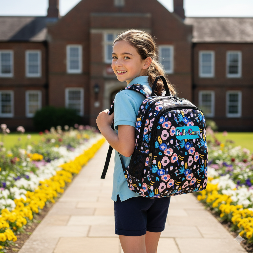 Bella Carry Premium Kids School Bag Backpack for Girls & Boys | Fun Printed, Durable, Water-Resistant | Primary/Nursery Class Bag | 22L Capacity