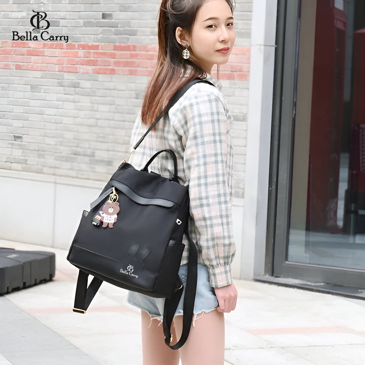 Bella Carry Backpack Purse for Women Oxford Cloth Travel Daypack Zipper Bags for Ladies Girls,Ethnic Style Waterproof Oxford Backpack