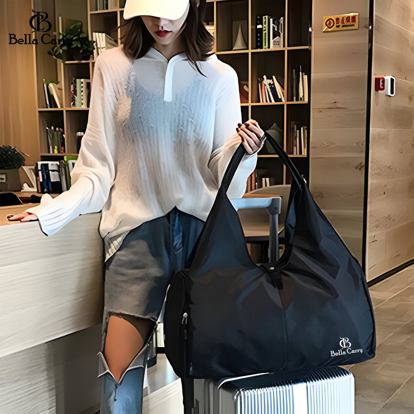 Bella Carry Women Nylon Dry Wet Depart Sport bag multifunction fitness training yoga duffle bag with shoe compartmentFitness Bag Yoga Mat Bag with Shoes Compartment Women Men Training Shoulder Bag Exercise Sling Bag Travel Bag