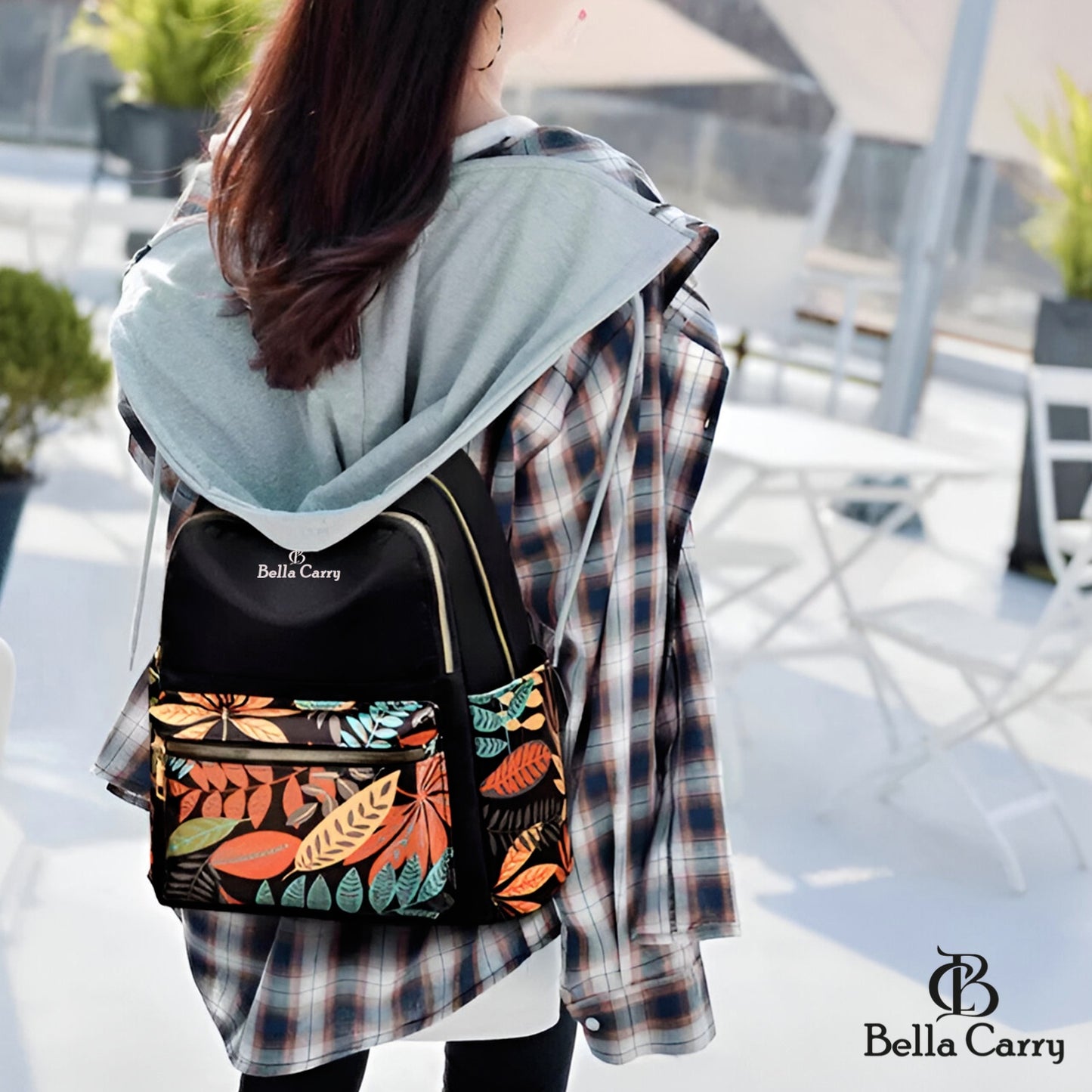 Bella Carry Ethnic Style Waterproof Oxford Backpack Ladies Fashion Travel Canvas Bag Large Capacity Nylon Student School Bag Laptop Bag,Girls Printing School Backpack, Shoulder Bags