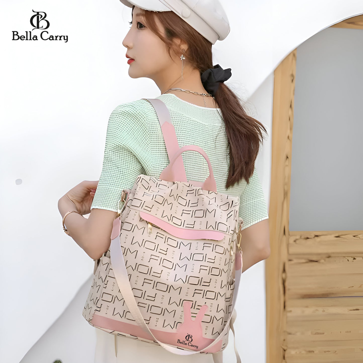 Bella Carry Backpack Purse for Women Oxford Cloth Travel Daypack Zipper Bags for Ladies Girls,Ethnic Style Waterproof Oxford Backpack