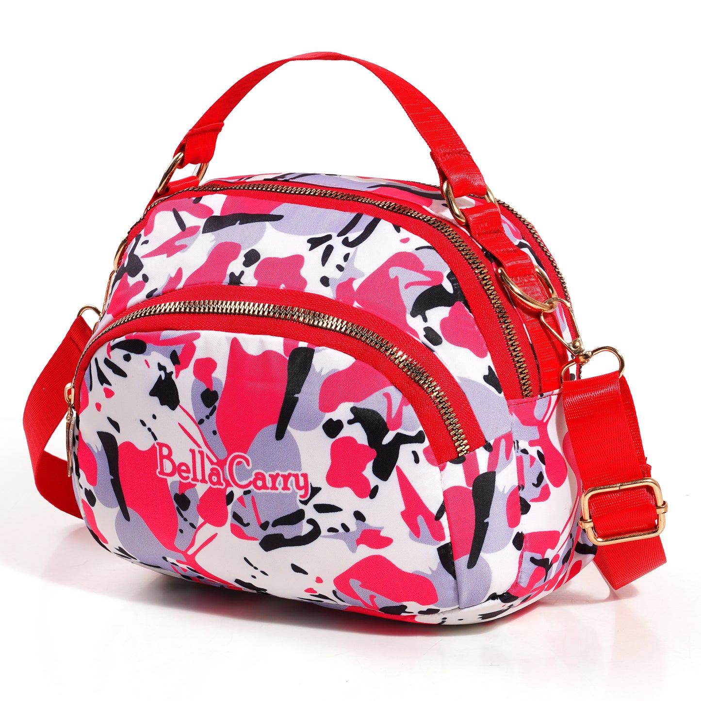 BELLA CARRY Women's Floral Print Crossbody Bag | Stylish Sling Bag for Girls | Multi-Zipper, Water-Resistant Shoulder Purse