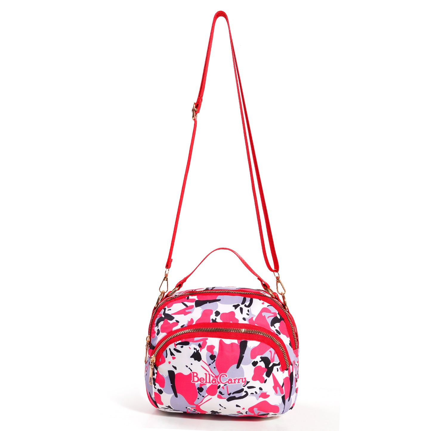 BELLA CARRY Women's Floral Print Crossbody Bag | Stylish Sling Bag for Girls | Multi-Zipper, Water-Resistant Shoulder Purse