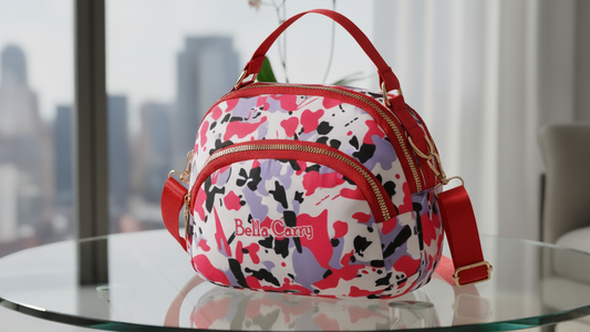 BELLA CARRY Women's Floral Print Crossbody Bag | Stylish Sling Bag for Girls | Multi-Zipper, Water-Resistant Shoulder Purse
