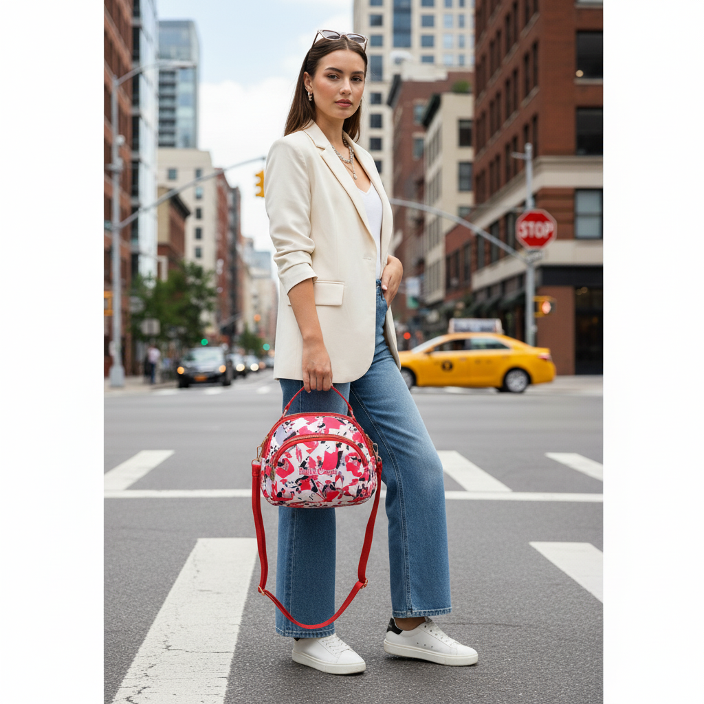 BELLA CARRY Women's Floral Print Crossbody Bag | Stylish Sling Bag for Girls | Multi-Zipper, Water-Resistant Shoulder Purse