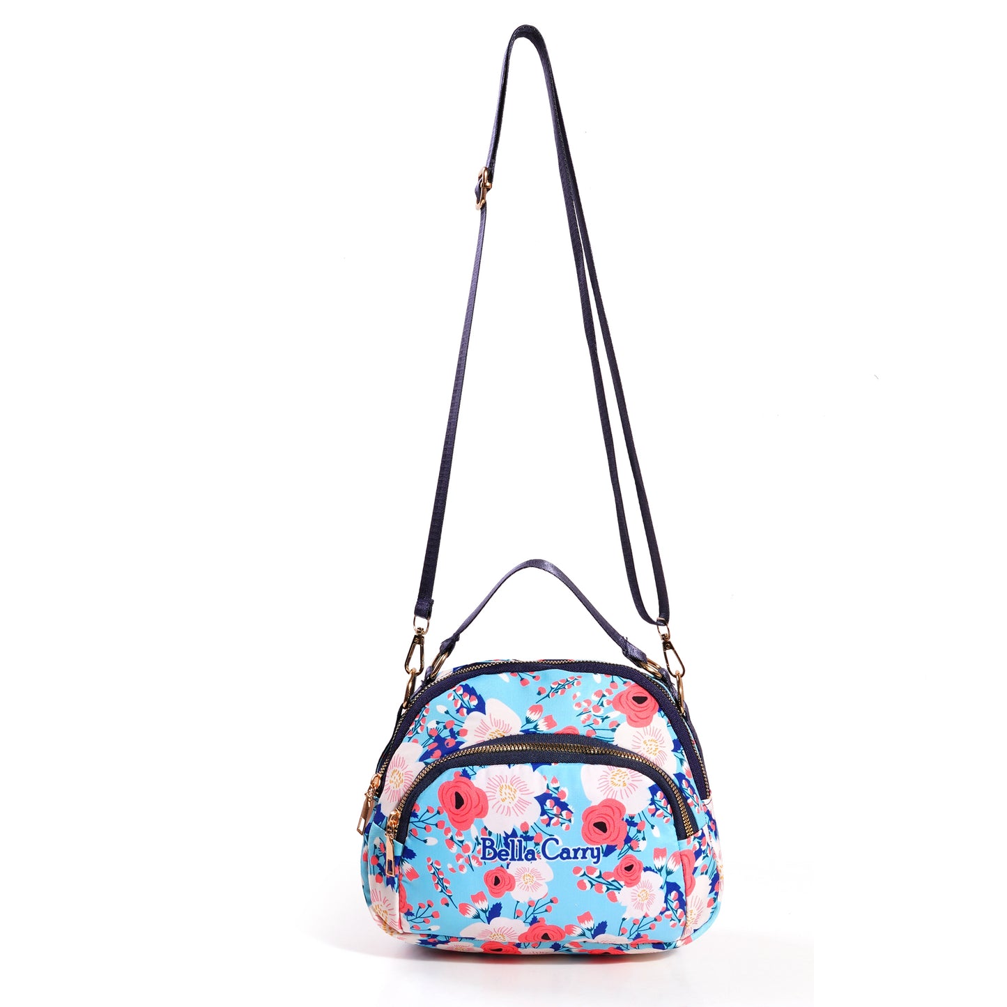 BELLA CARRY Women's Floral Print Crossbody Bag | Stylish Sling Bag for Girls | Multi-Zipper, Water-Resistant Shoulder Purse