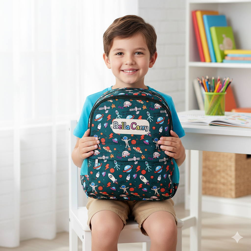 Bella Carry Premium Kids School Bag Backpack for Girls & Boys | Fun Printed, Durable, Water-Resistant | Primary/Nursery Class Bag | 22L Capacity