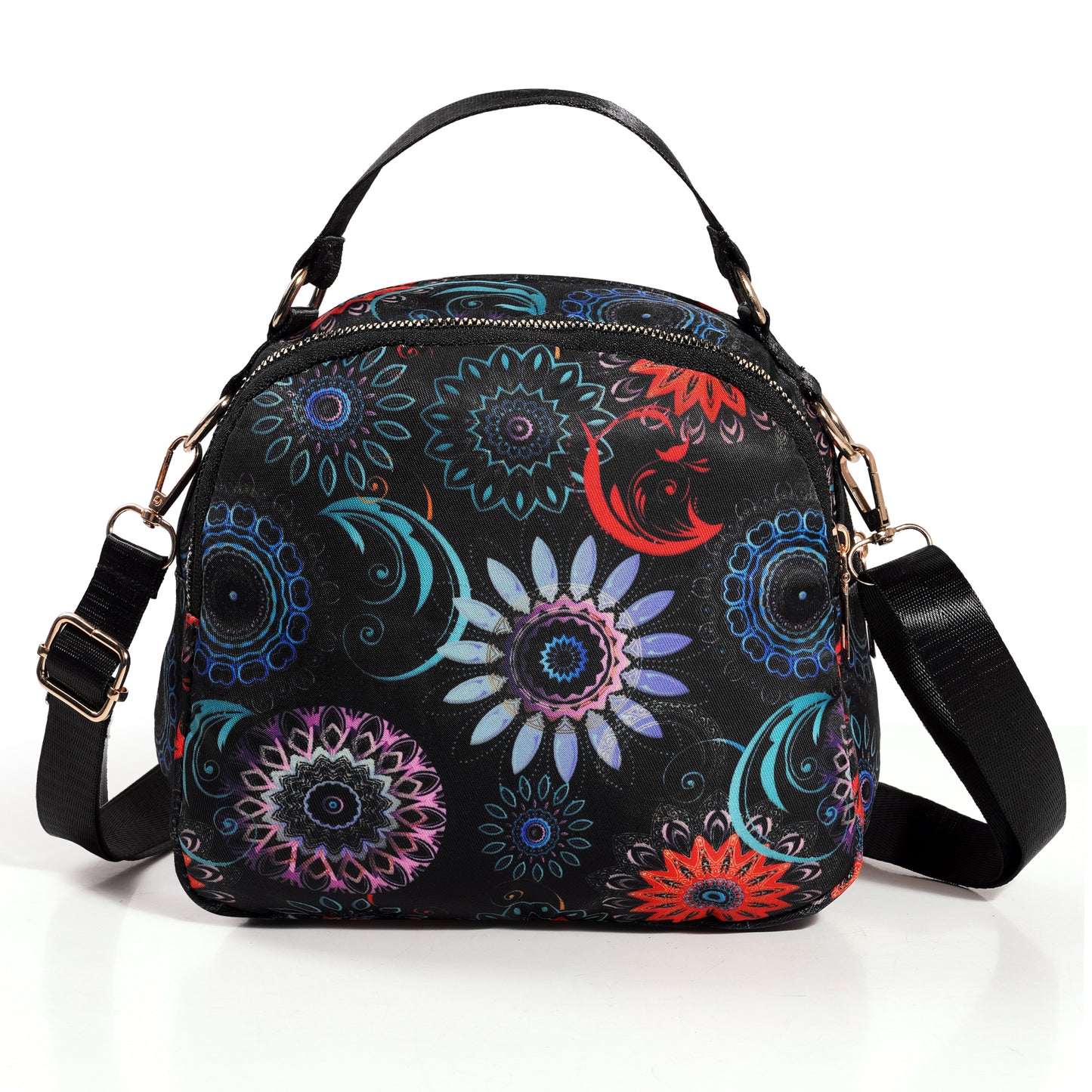 BELLA CARRY Women's Floral Print Crossbody Bag | Stylish Sling Bag for Girls | Multi-Zipper, Water-Resistant Shoulder Purse