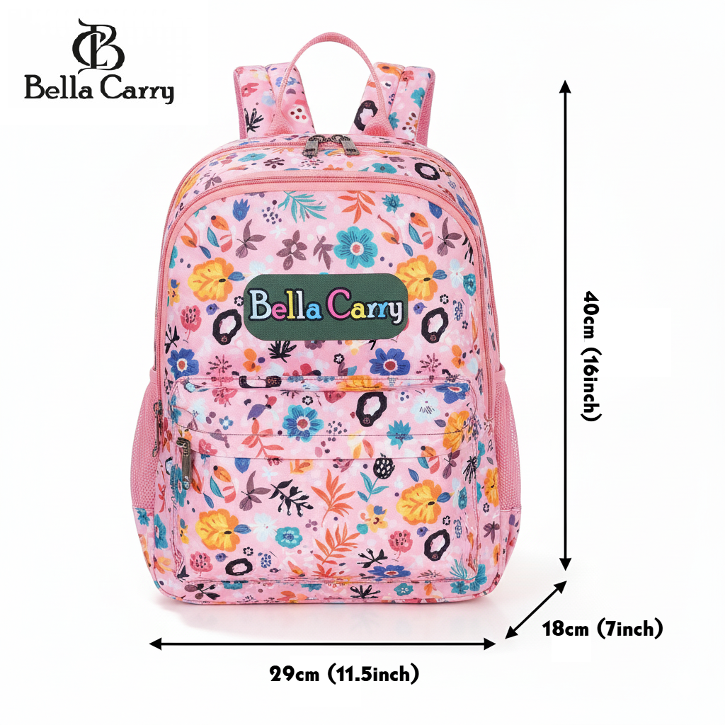 Bella Carry Premium Kids School Bag Backpack for Girls & Boys | Fun Printed, Durable, Water-Resistant | Primary/Nursery Class Bag | 22L Capacity