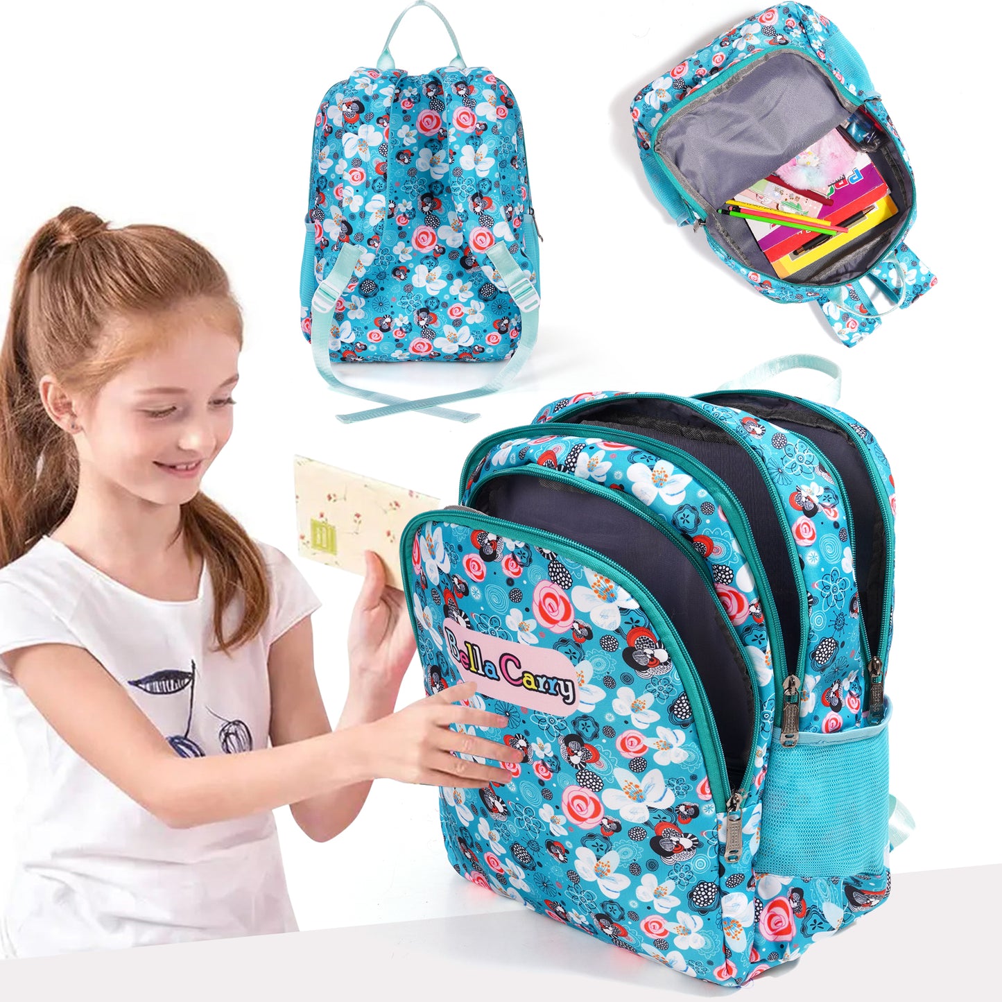 Bella Carry Premium Kids School Bag Backpack for Girls & Boys | Fun Printed, Durable, Water-Resistant | Primary/Nursery Class Bag | 22L Capacity