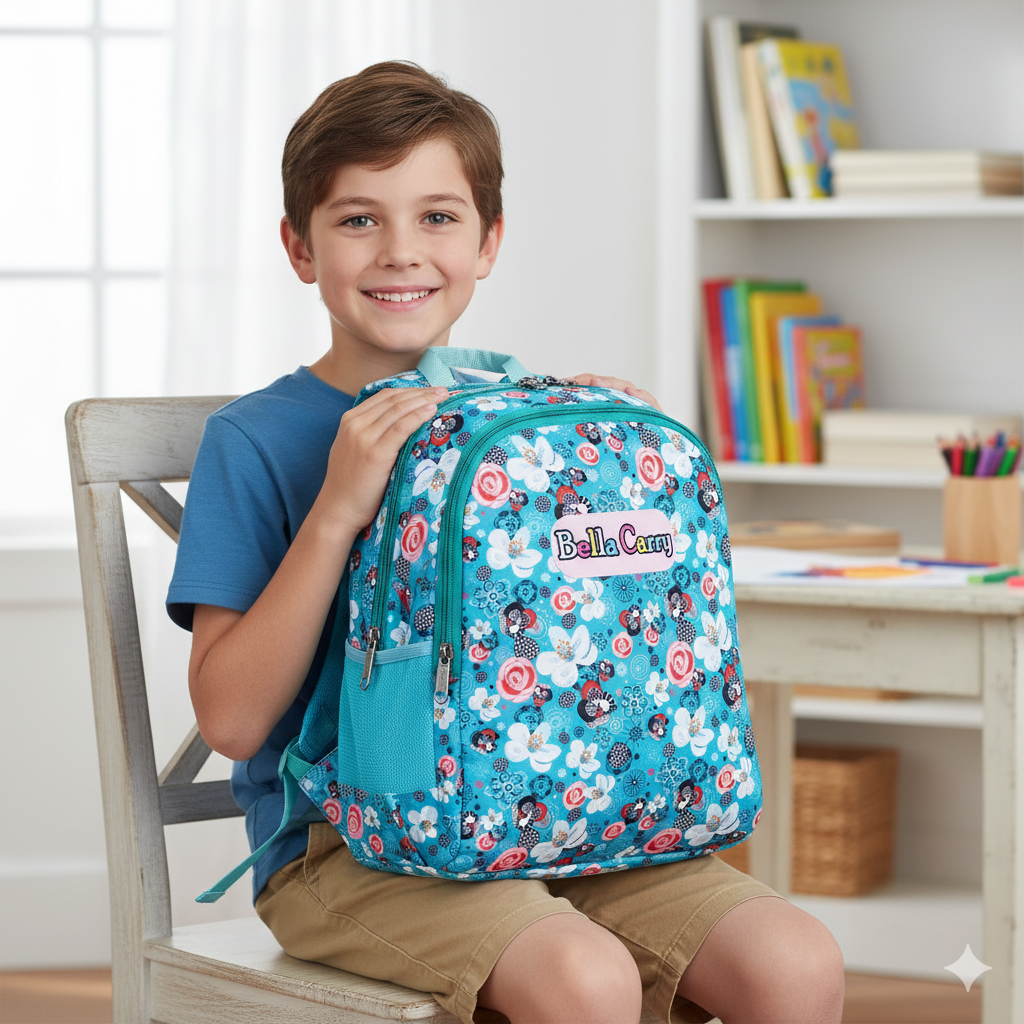 Bella Carry Premium Kids School Bag Backpack for Girls & Boys | Fun Printed, Durable, Water-Resistant | Primary/Nursery Class Bag | 22L Capacity