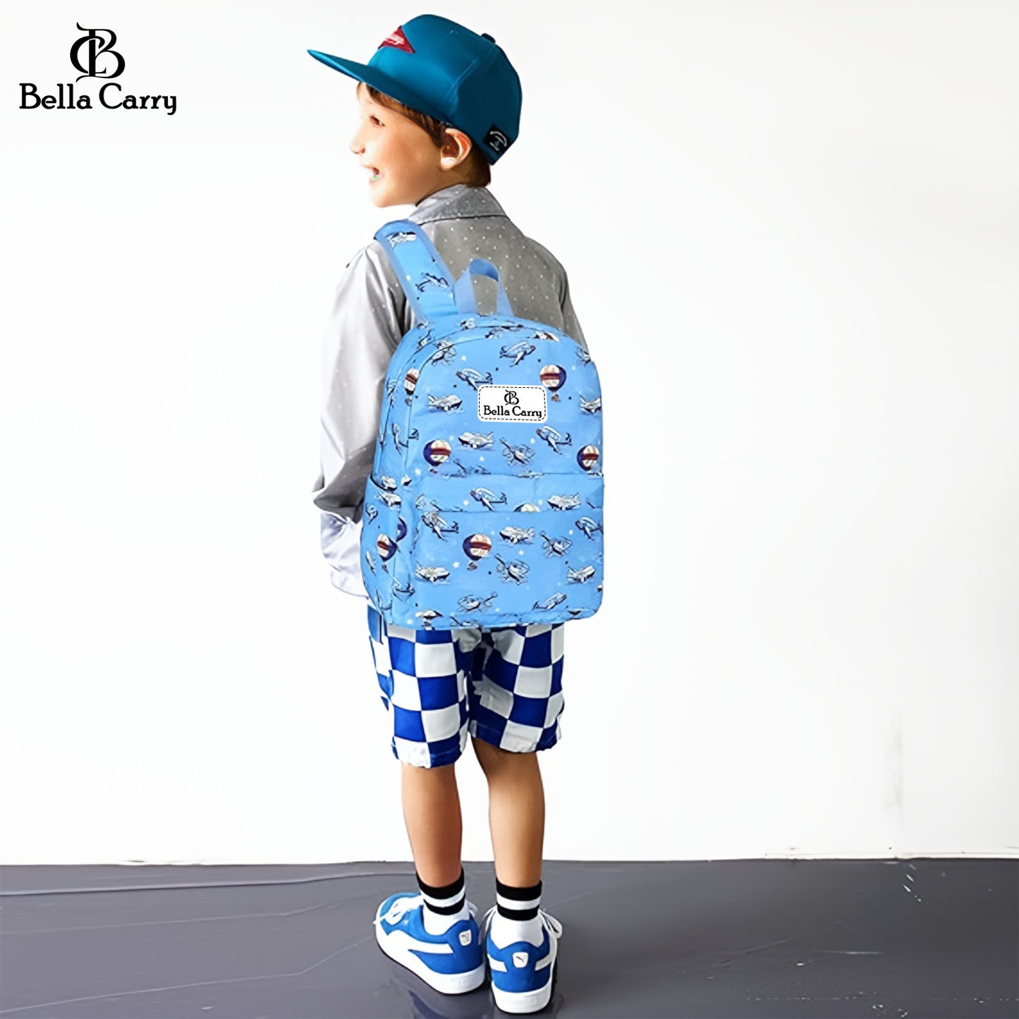 Bella Carry Kids School Backpack for Boys & Girls | Lightweight Primary & Pre-School Bag with Breathable Ergonomic Back, Padded Straps & Water Bottle Pocket | 16.5 Inch
