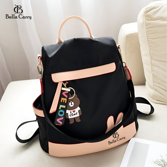 Bella Carry Backpack Purse for Women Oxford Cloth Travel Daypack Zipper Bags for Ladies Girls,Ethnic Style Waterproof Oxford Backpack