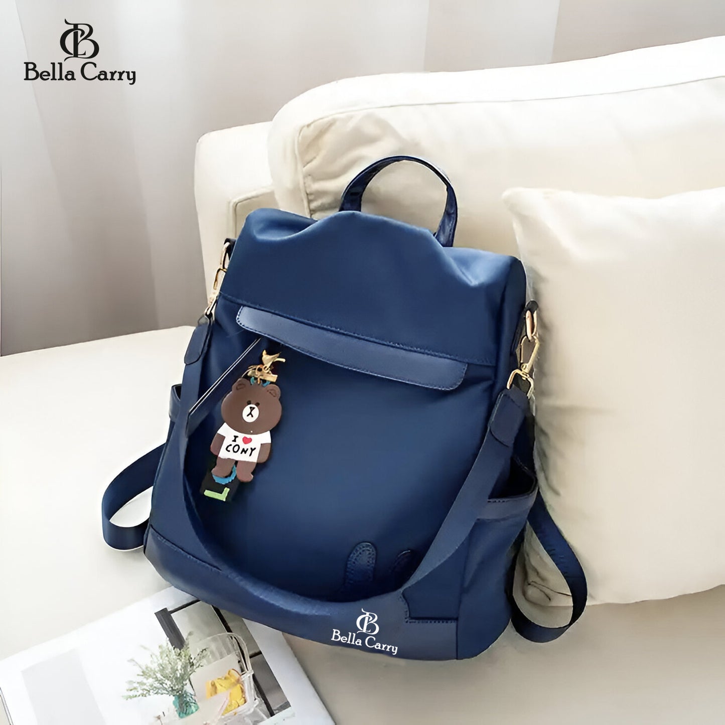 Bella Carry Backpack Purse for Women Oxford Cloth Travel Daypack Zipper Bags for Ladies Girls,Ethnic Style Waterproof Oxford Backpack