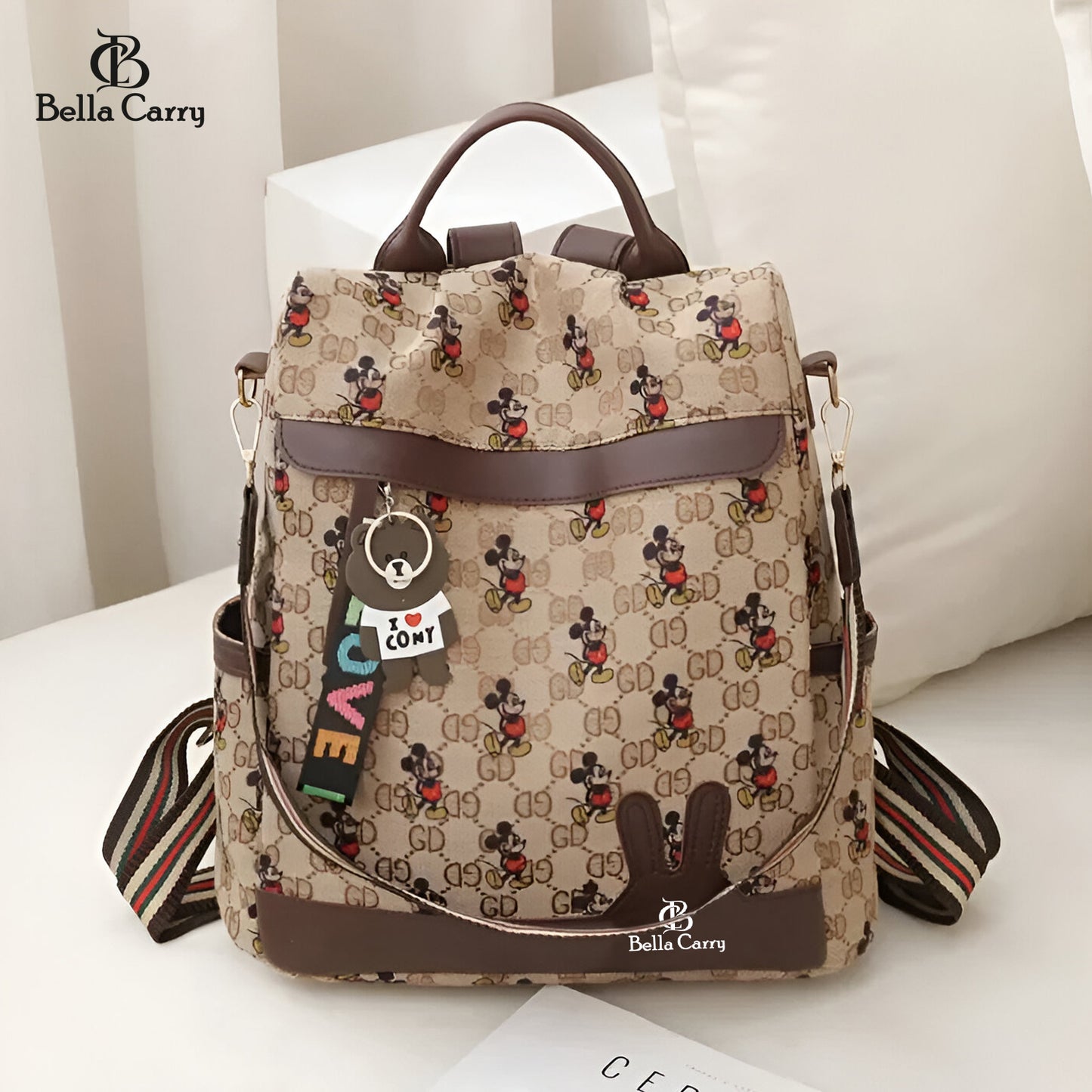 Bella Carry Backpack Purse for Women Oxford Cloth Travel Daypack Zipper Bags for Ladies Girls,Ethnic Style Waterproof Oxford Backpack