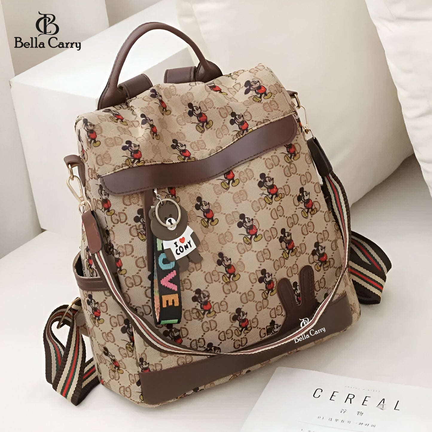 Bella Carry Backpack Purse for Women Oxford Cloth Travel Daypack Zipper Bags for Ladies Girls,Ethnic Style Waterproof Oxford Backpack