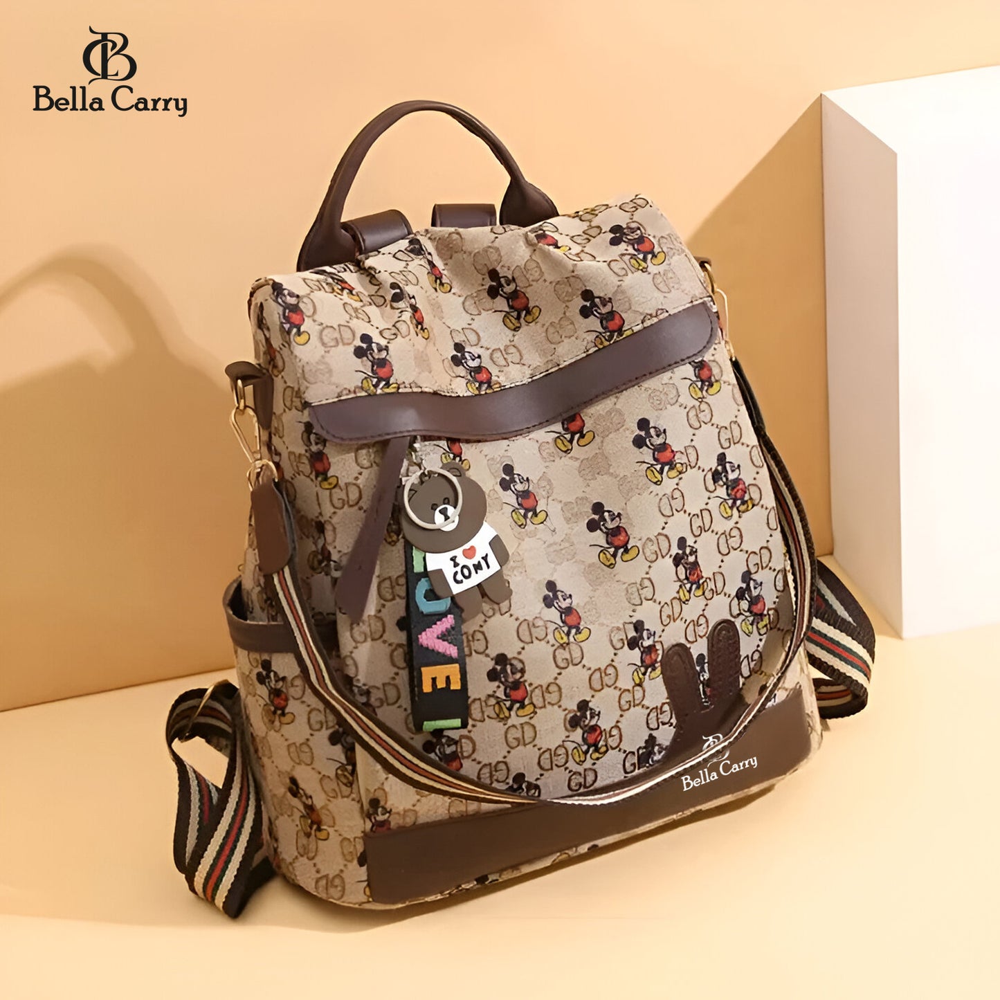 Bella Carry Backpack Purse for Women Oxford Cloth Travel Daypack Zipper Bags for Ladies Girls,Ethnic Style Waterproof Oxford Backpack