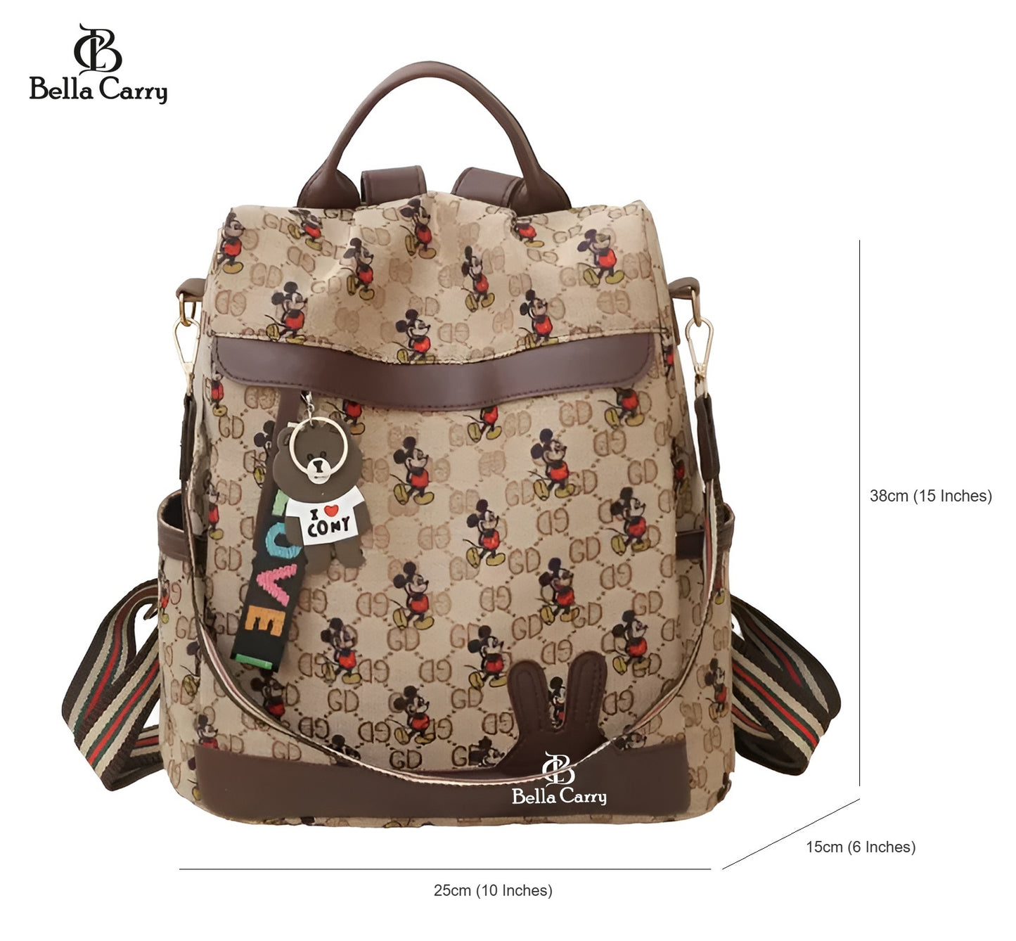 Bella Carry Backpack Purse for Women Oxford Cloth Travel Daypack Zipper Bags for Ladies Girls,Ethnic Style Waterproof Oxford Backpack