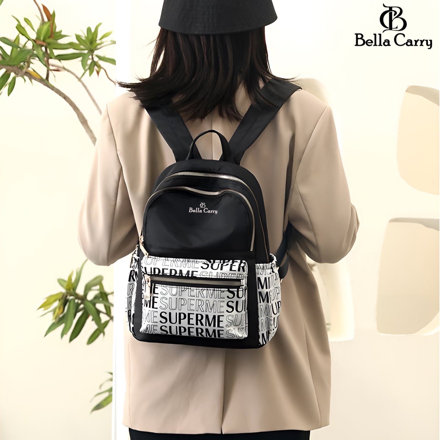 Bella Carry Ethnic Style Waterproof Oxford Backpack Ladies Fashion Travel Canvas Bag Large Capacity Nylon Student School Bag Laptop Bag,Girls Printing School Backpack, Shoulder Bags