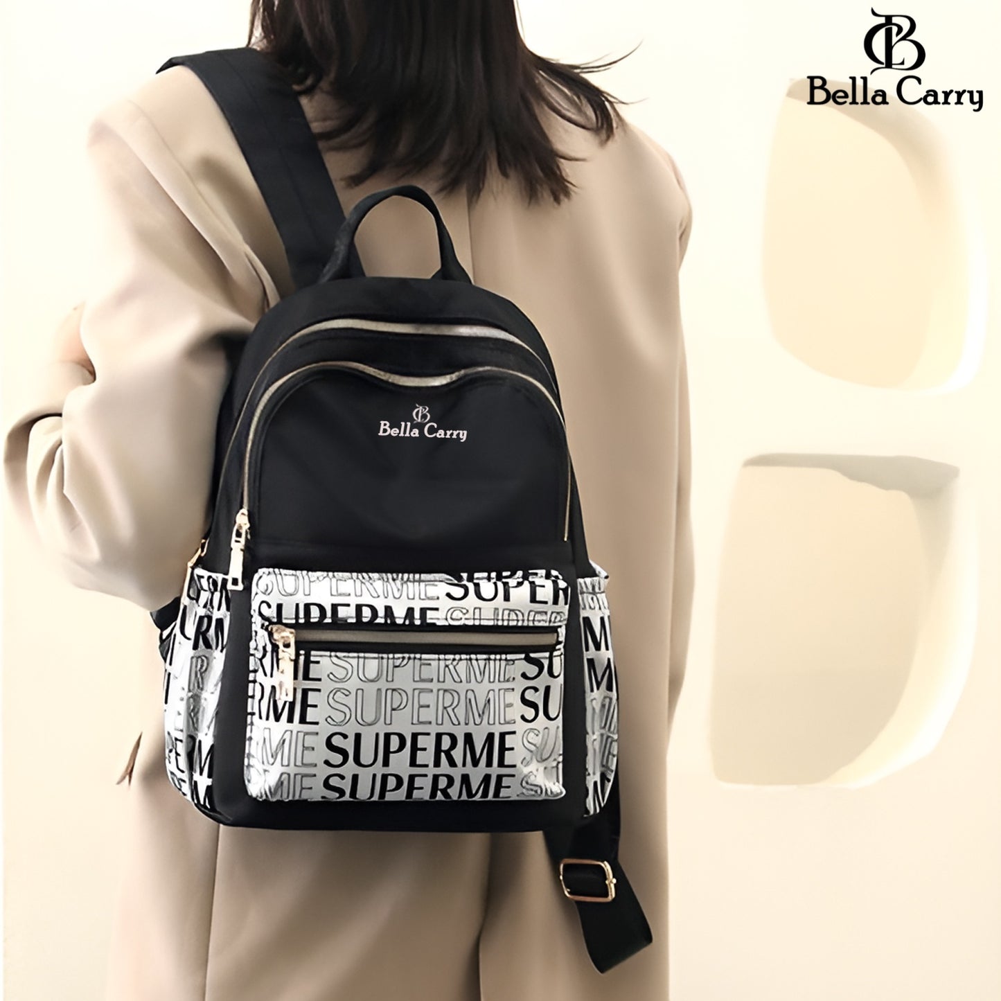 Bella Carry Ethnic Style Waterproof Oxford Backpack Ladies Fashion Travel Canvas Bag Large Capacity Nylon Student School Bag Laptop Bag,Girls Printing School Backpack, Shoulder Bags