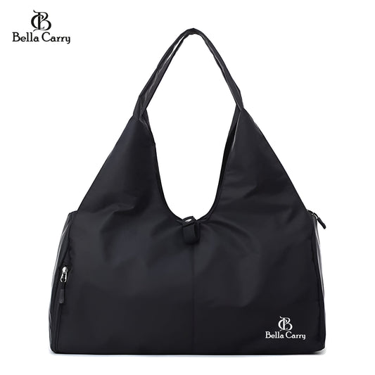 Bella Carry Women Nylon Dry Wet Depart Sport bag multifunction fitness training yoga duffle bag with shoe compartmentFitness Bag Yoga Mat Bag with Shoes Compartment Women Men Training Shoulder Bag Exercise Sling Bag Travel Bag