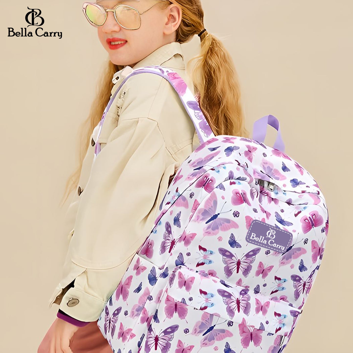 Bella Carry Kids School Backpack for Boys & Girls | Lightweight Primary & Pre-School Bag with Breathable Ergonomic Back, Padded Straps & Water Bottle Pocket | 16.5 Inch