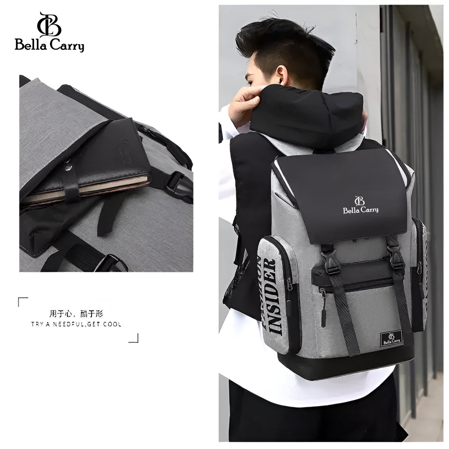 Bella Carry Travel Backpack Laptop Bag for Women Men,Waterproof Fashion College School Accessories Backpack Fits,Anti-Theft Oxford Cloth Travel Daypack