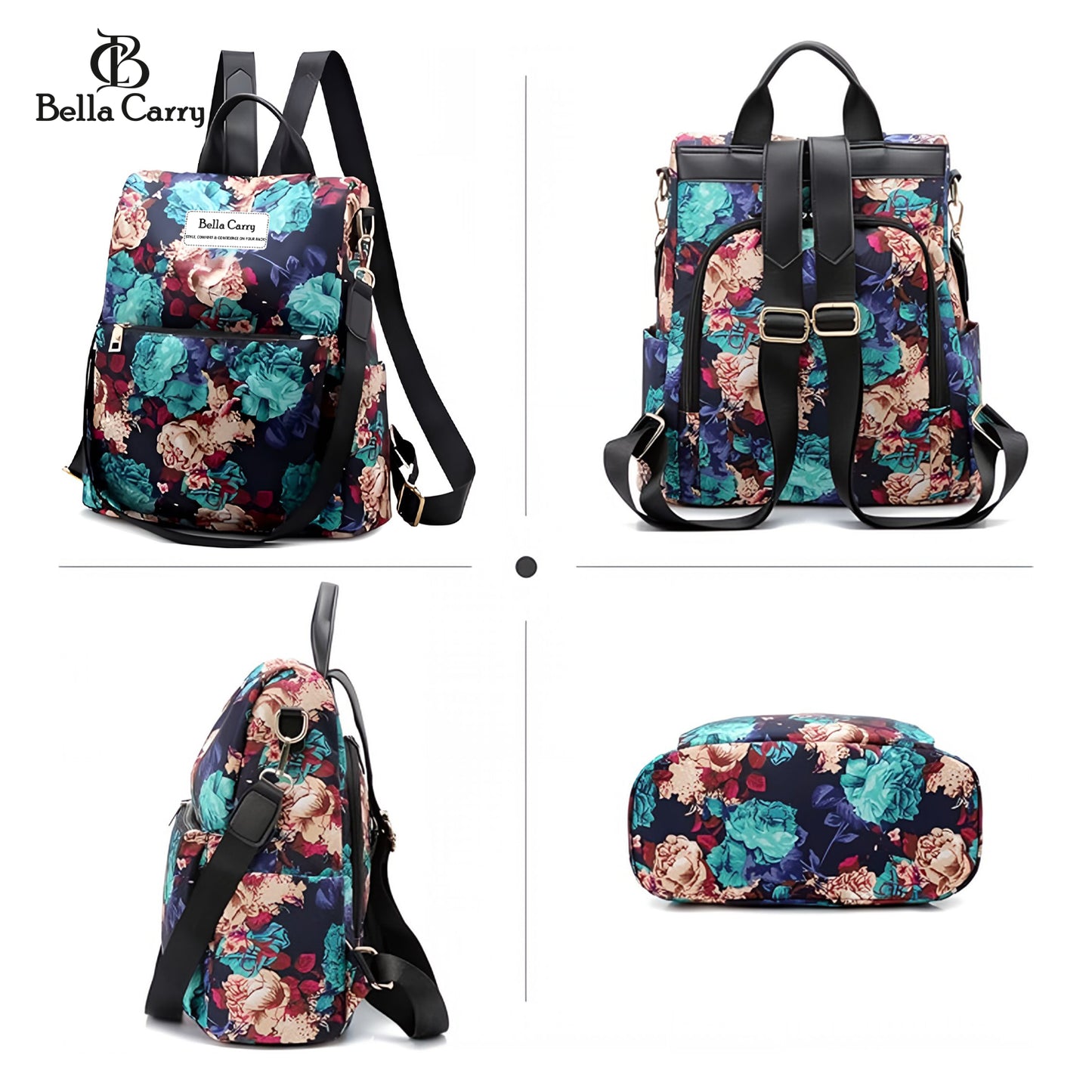 Bella Carry Stylish Backpack for Girls & Women - Lightweight Waterproof Ladies Backpack for College Bag and Office