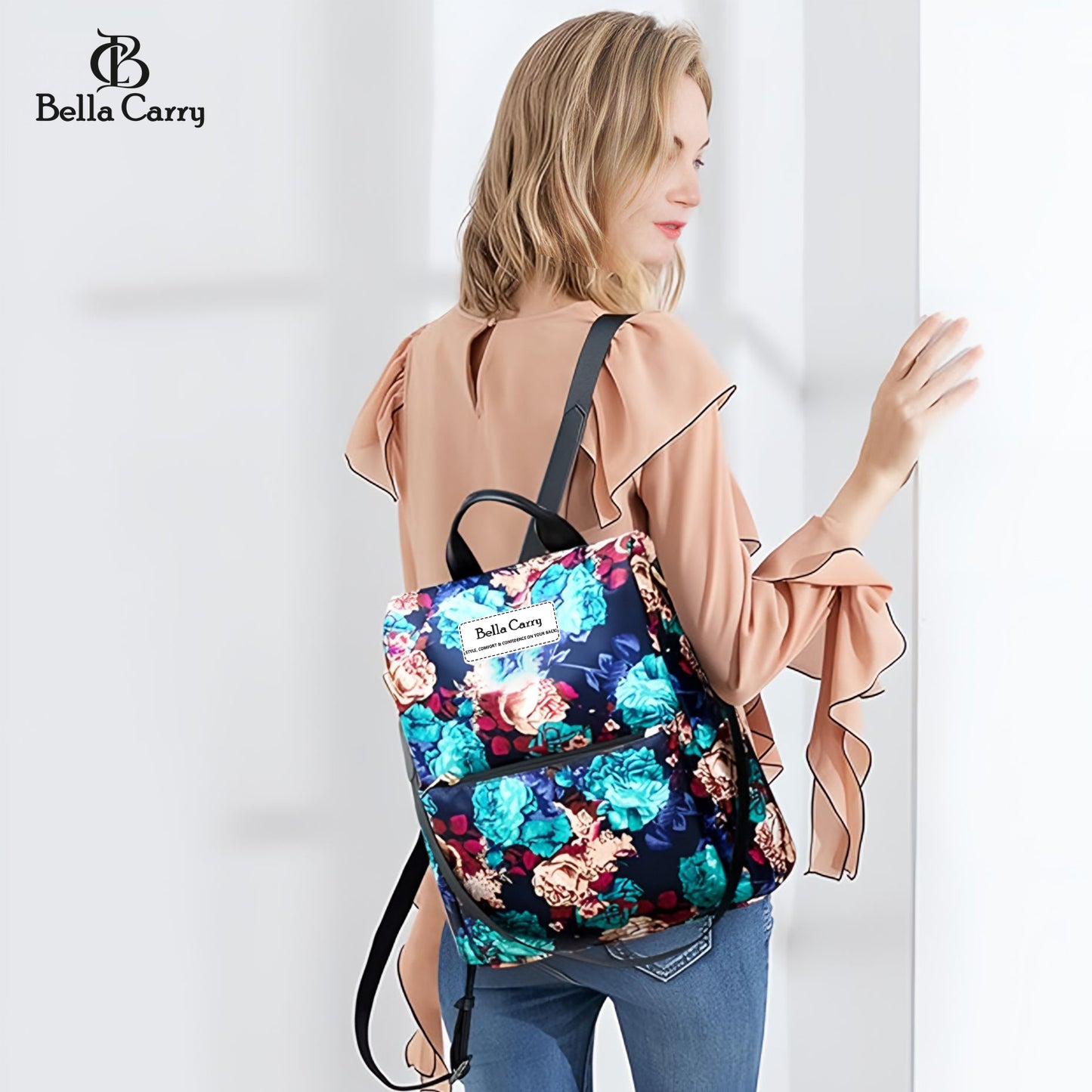 Bella Carry Stylish Backpack for Girls & Women - Lightweight Waterproof Ladies Backpack for College Bag and Office