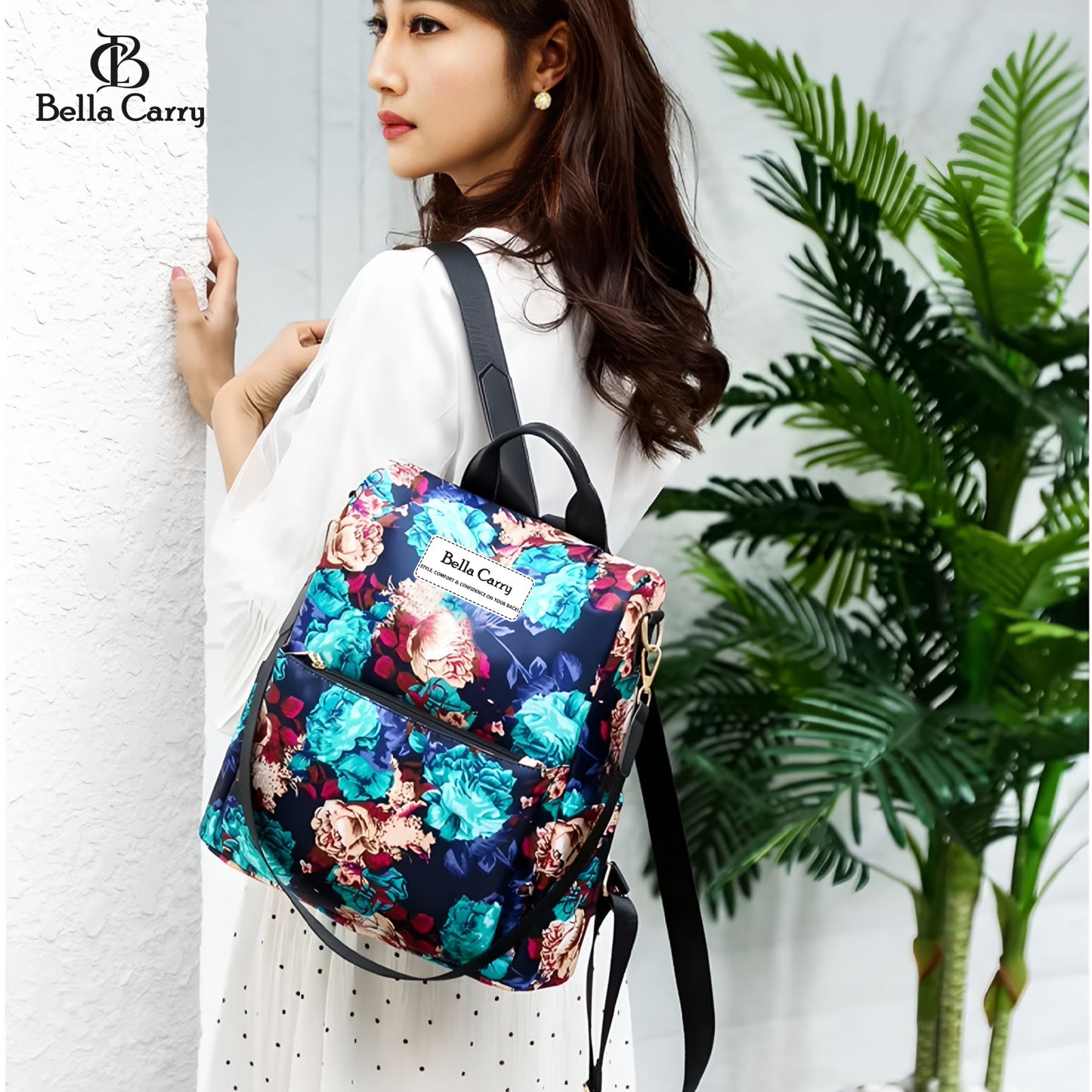 Bella Carry Stylish Backpack for Girls & Women - Lightweight Waterproof Ladies Backpack for College Bag and Office