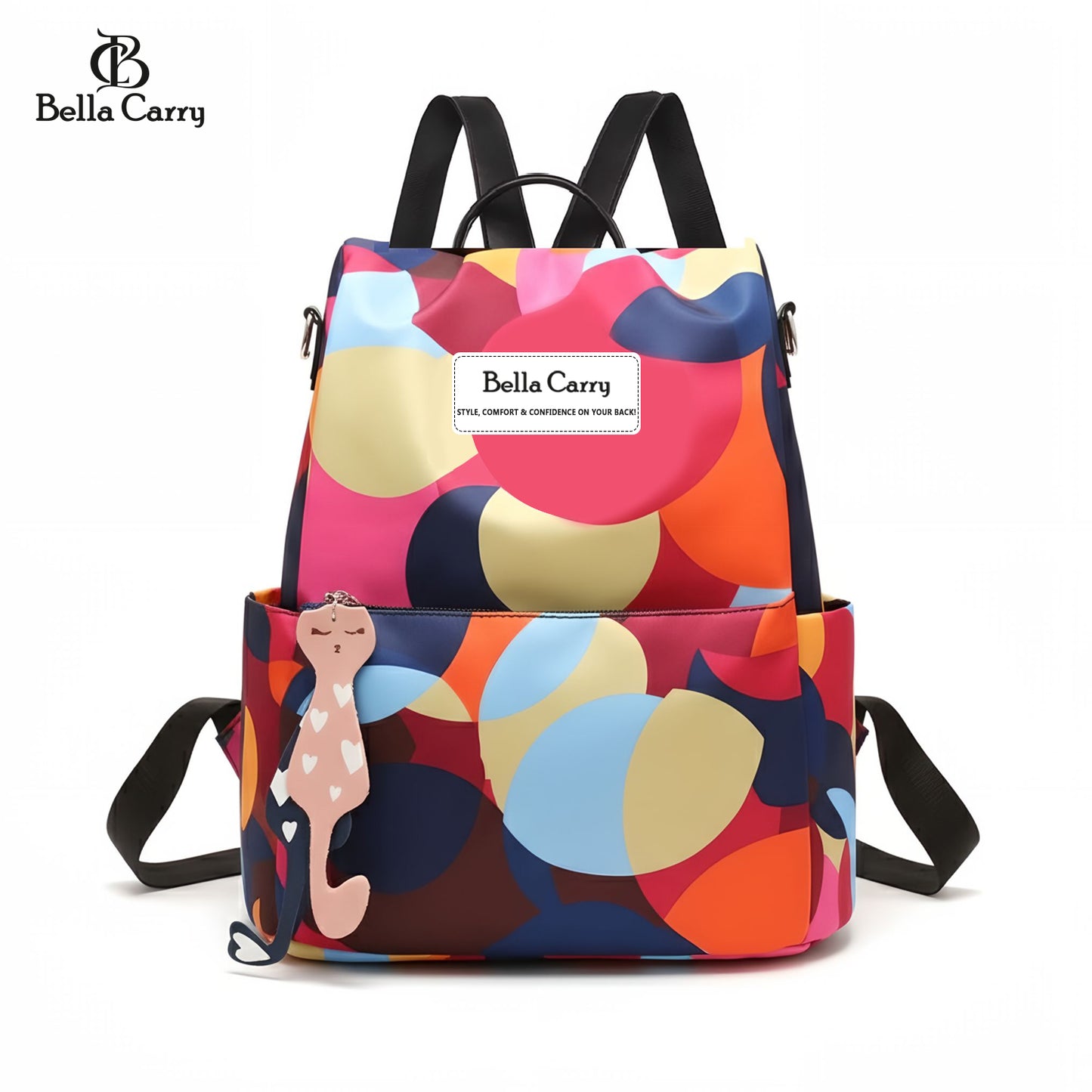 Bella Carry Stylish Backpack for Girls & Women - Lightweight Waterproof Ladies Backpack for College Bag and Office