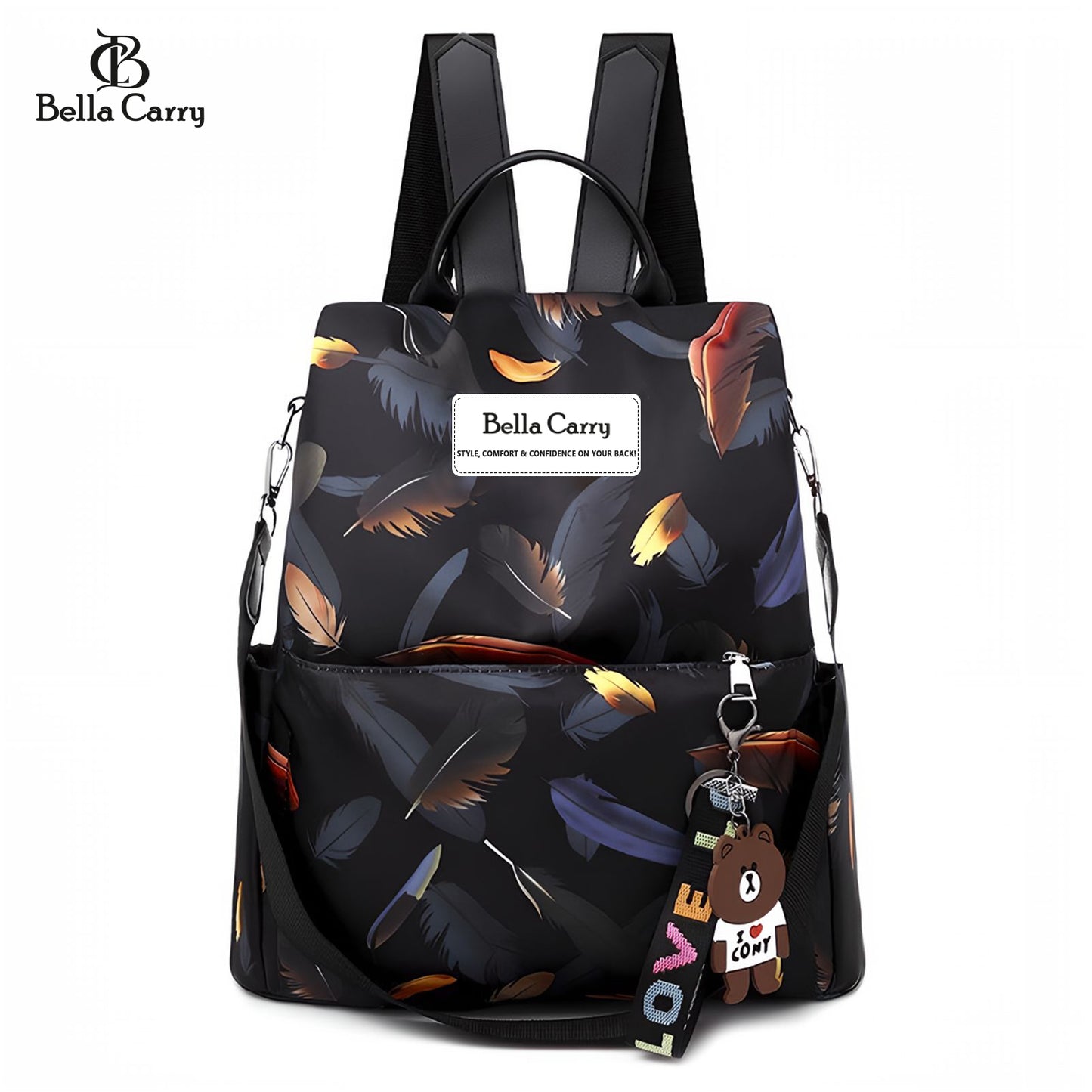 Bella Carry Stylish Backpack for Girls & Women - Lightweight Waterproof Ladies Backpack for College Bag and Office