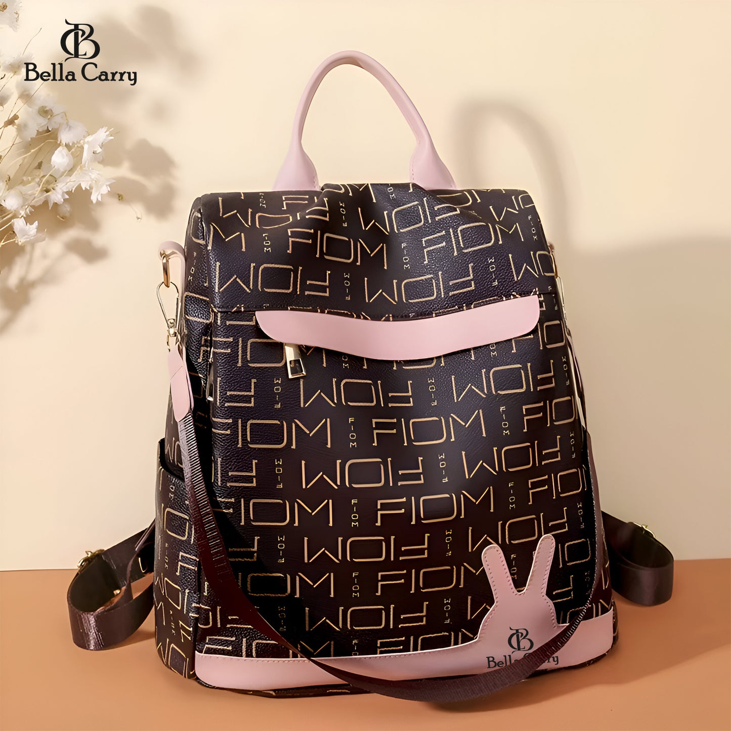 Bella Carry Backpack Purse for Women Oxford Cloth Travel Daypack Zipper Bags for Ladies Girls,Ethnic Style Waterproof Oxford Backpack