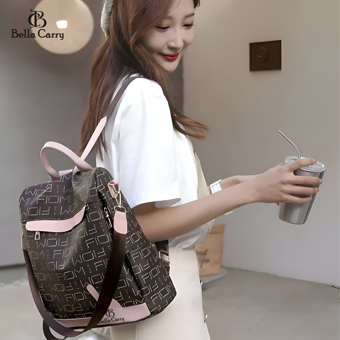 Bella Carry Backpack Purse for Women Oxford Cloth Travel Daypack Zipper Bags for Ladies Girls,Ethnic Style Waterproof Oxford Backpack