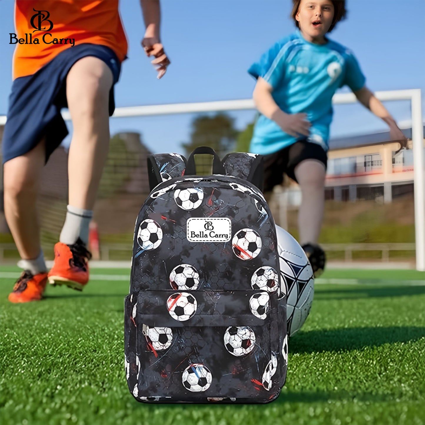 Bella Carry Kids School Backpack for Boys & Girls | Lightweight Primary & Pre-School Bag with Breathable Ergonomic Back, Padded Straps & Water Bottle Pocket | 16.5 Inch