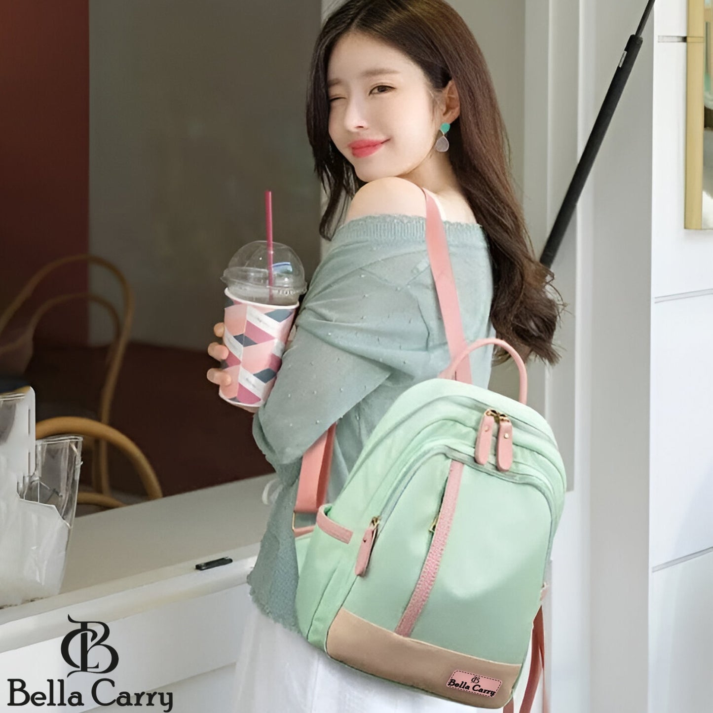 Bella Carry Shoulder Bag for Women Stylish Ladies Bags and Backpack,European And American Fashion Backpack Girls College