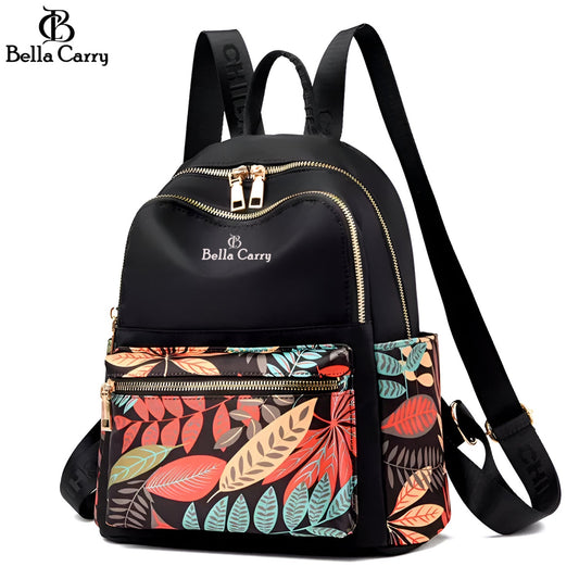Bella Carry Ethnic Style Waterproof Oxford Backpack Ladies Fashion Travel Canvas Bag Large Capacity Nylon Student School Bag Laptop Bag,Girls Printing School Backpack, Shoulder Bags