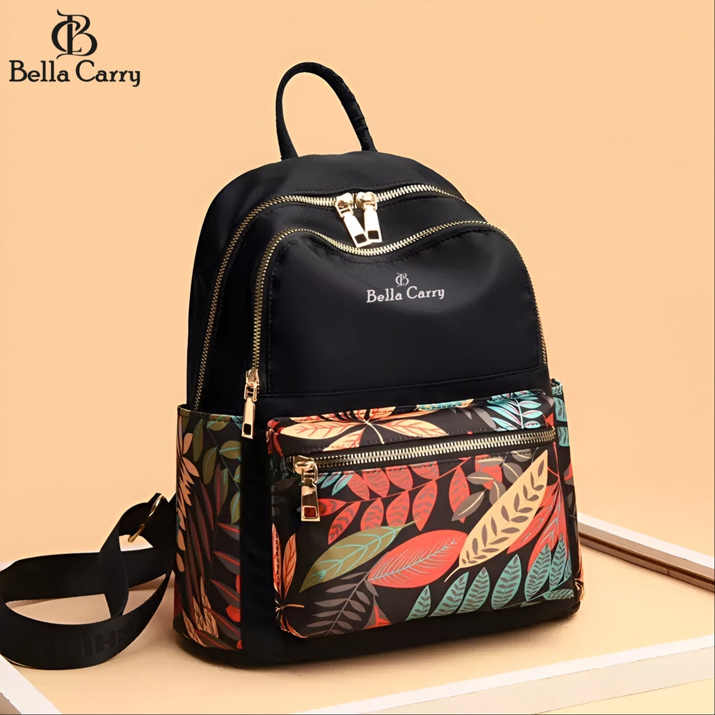 Bella Carry Ethnic Style Waterproof Oxford Backpack Ladies Fashion Travel Canvas Bag Large Capacity Nylon Student School Bag Laptop Bag,Girls Printing School Backpack, Shoulder Bags