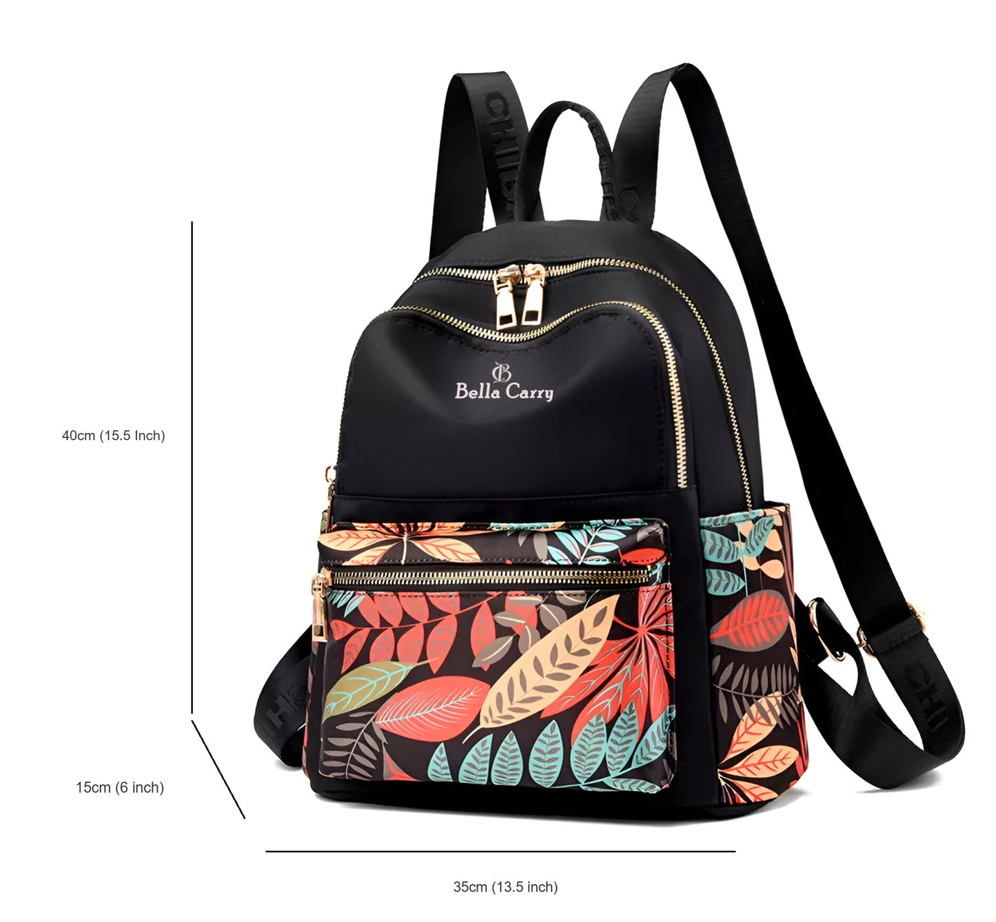 Bella Carry Ethnic Style Waterproof Oxford Backpack Ladies Fashion Travel Canvas Bag Large Capacity Nylon Student School Bag Laptop Bag,Girls Printing School Backpack, Shoulder Bags