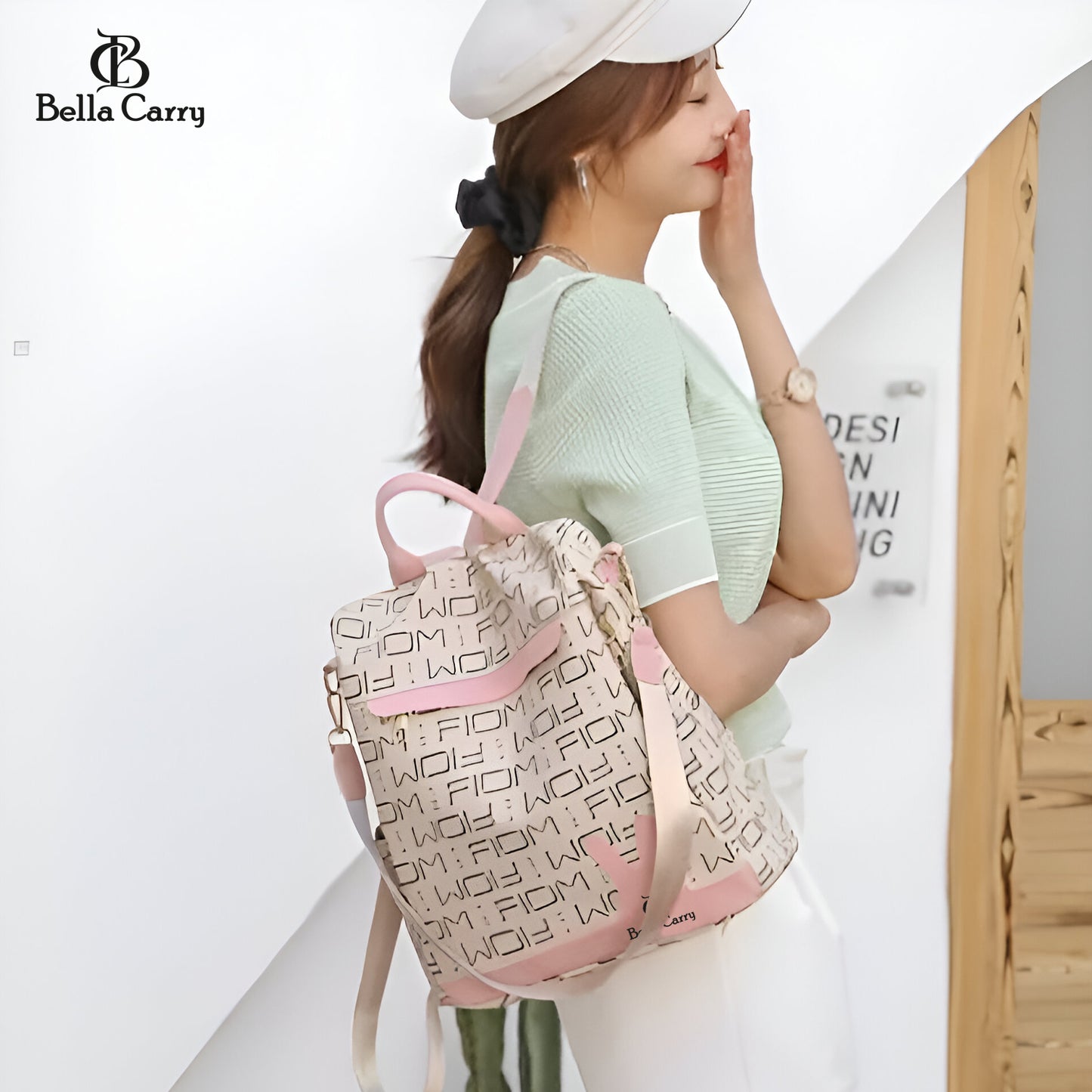 Bella Carry Backpack Purse for Women Oxford Cloth Travel Daypack Zipper Bags for Ladies Girls,Ethnic Style Waterproof Oxford Backpack