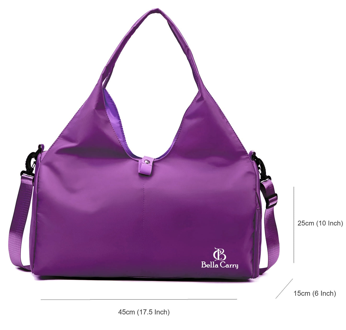 Bella Carry Women Nylon Dry Wet Depart Sport bag multifunction fitness training yoga duffle bag with shoe compartmentFitness Bag Yoga Mat Bag with Shoes Compartment Women Men Training Shoulder Bag Exercise Sling Bag Travel Bag
