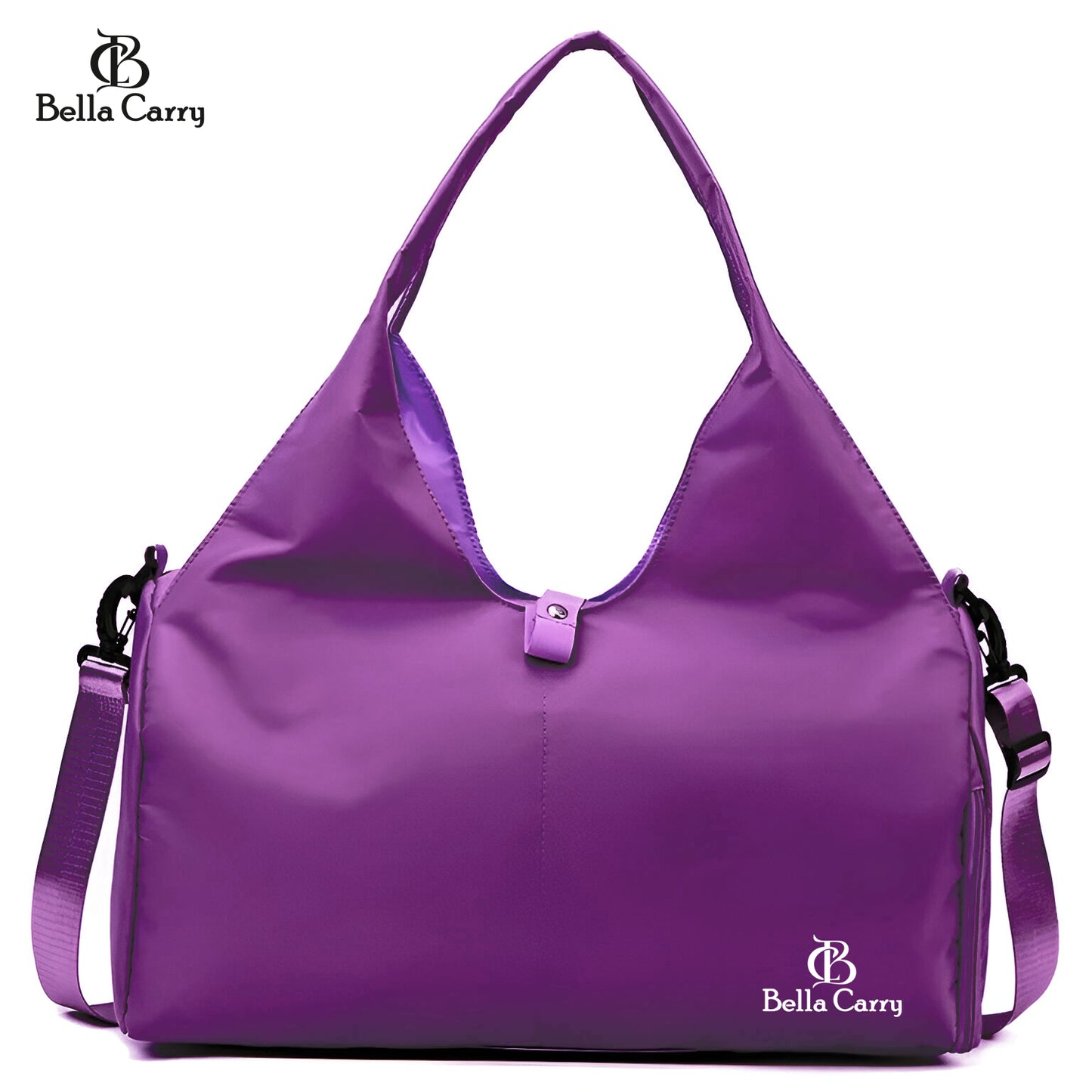 Bella Carry Women Nylon Dry Wet Depart Sport bag multifunction fitness training yoga duffle bag with shoe compartmentFitness Bag Yoga Mat Bag with Shoes Compartment Women Men Training Shoulder Bag Exercise Sling Bag Travel Bag