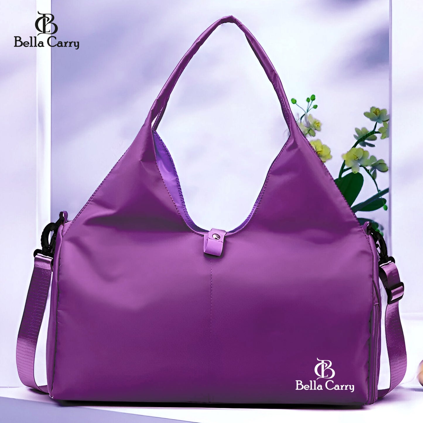 Bella Carry Women Nylon Dry Wet Depart Sport bag multifunction fitness training yoga duffle bag with shoe compartmentFitness Bag Yoga Mat Bag with Shoes Compartment Women Men Training Shoulder Bag Exercise Sling Bag Travel Bag
