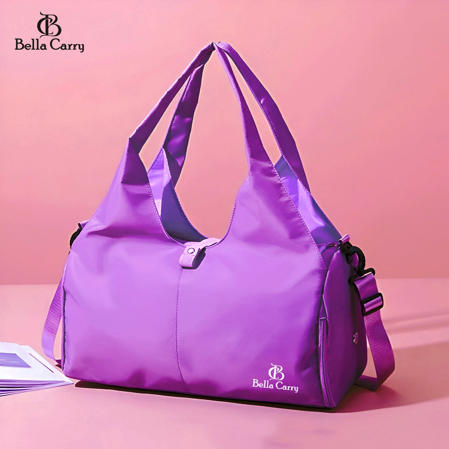 Bella Carry Women Nylon Dry Wet Depart Sport bag multifunction fitness training yoga duffle bag with shoe compartmentFitness Bag Yoga Mat Bag with Shoes Compartment Women Men Training Shoulder Bag Exercise Sling Bag Travel Bag