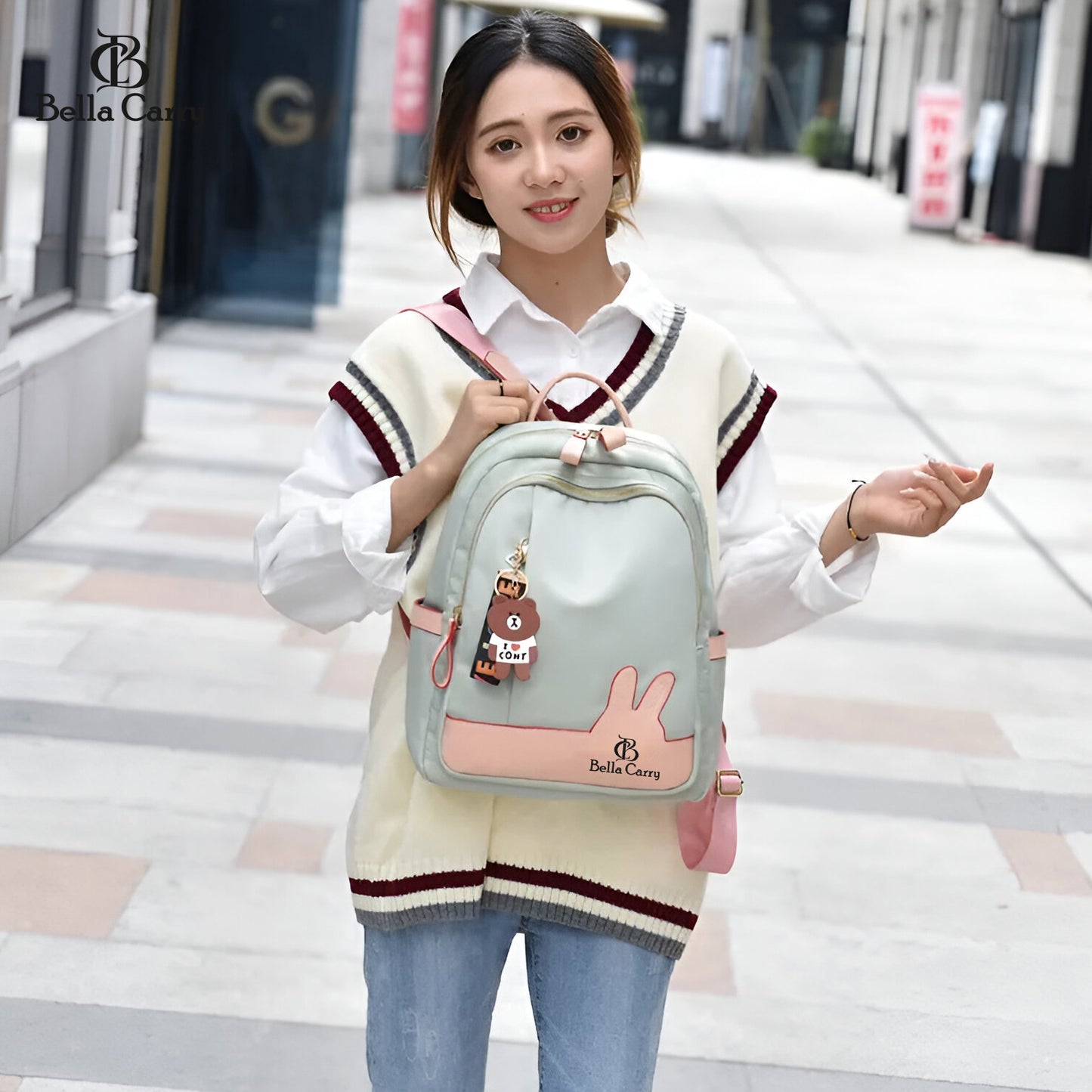 Bella Carry Bella Carry Shoulder Bag for Women Stylish Ladies Bags, Backpack Purse, European And American Fashion Backpack Girls,College Bag for Girls