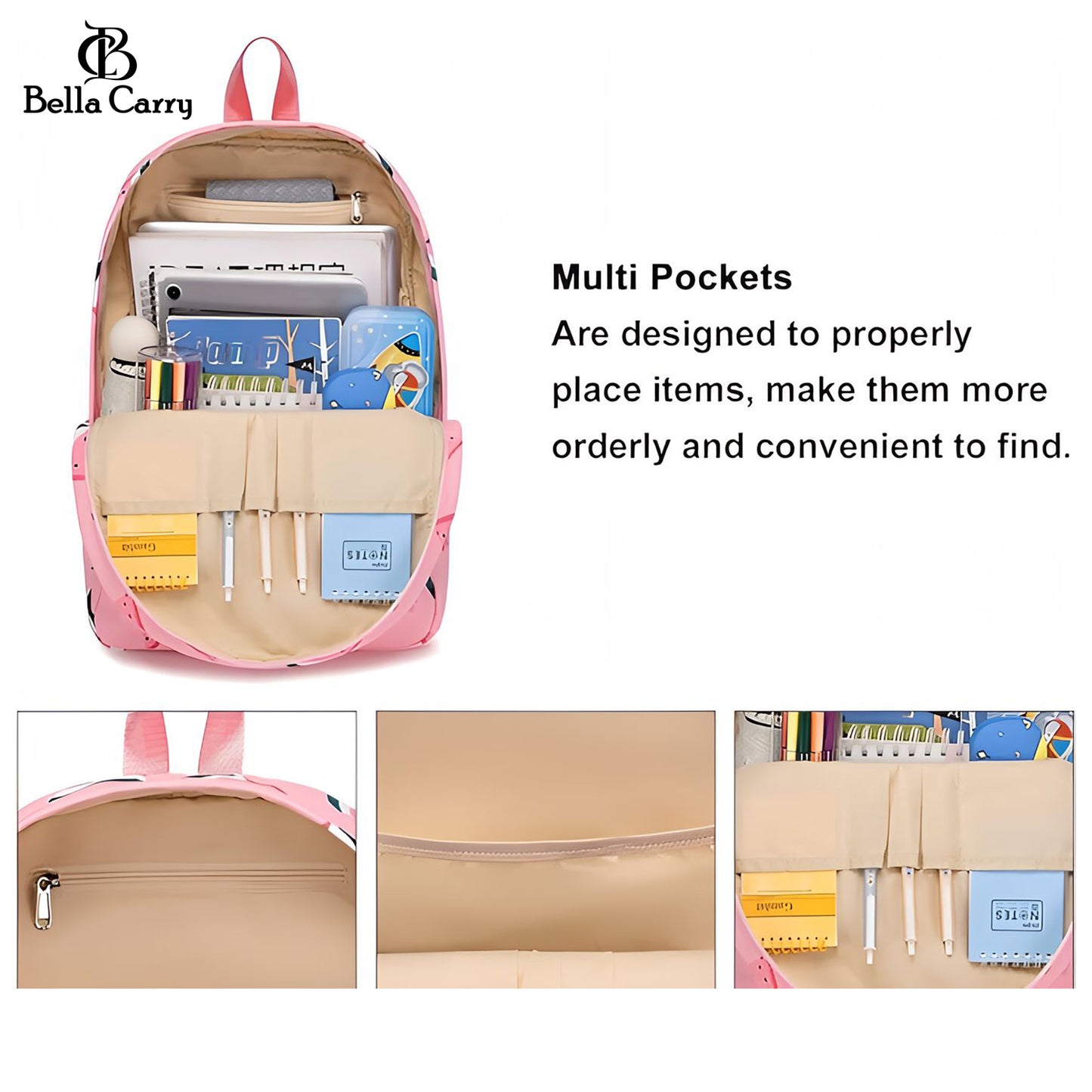 Bella Carry Kids School Backpack for Boys & Girls | Lightweight Primary & Pre-School Bag with Breathable Ergonomic Back, Padded Straps & Water Bottle Pocket | 16.5 Inch