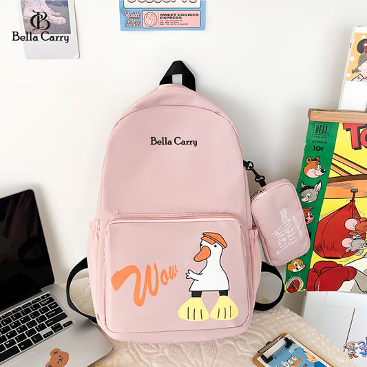 Bella Carry School Bags for Teenagers Girls Student Backpack Women Nylon Bookbag Korean Bagpack,Ethnic Style Waterproof Oxford Backpack